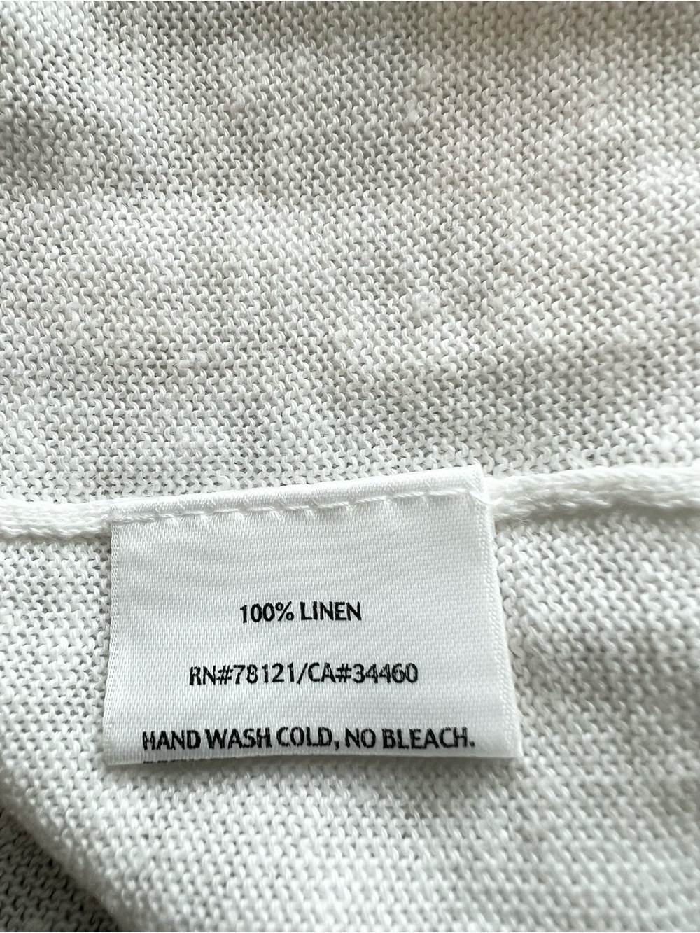 Eileen Fisher 100% Linen White Crochet Inset Swing Tank Top Medium - Picture 4 of 9